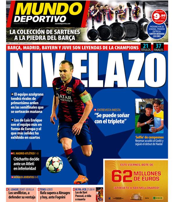 Portada de Mundo Deportivo del 23 de abril de 2015