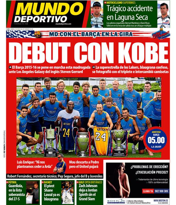 Portada de Mundo Deportivo del 21 de julio de 2015