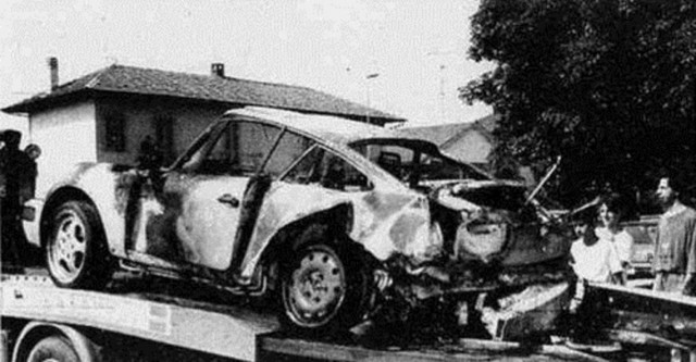 Así quedó el auto tras el terrible accidente de Gianluigi Lentini
