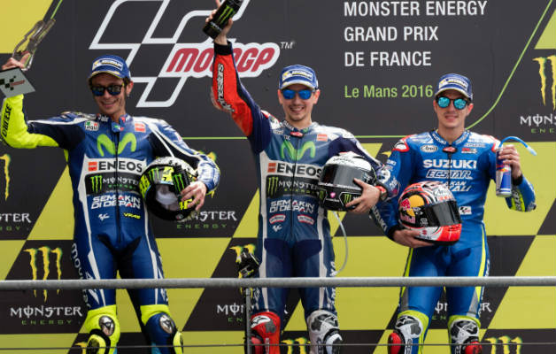 Jorge Lorenzo Valentino Rossi Maverick Viñales MotoGP Francia 2016 - Sphera Sports