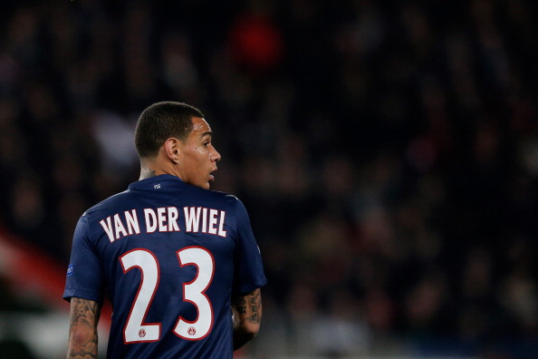 PARIS, FRANCE - MARCH 06:  Gregory Van Der Wiel of PSG in action during the Round of 16 UEFA Champions League match between Paris St Germain and Valencia CF at Parc des Princes on March 6, 2013 in Paris, France.  (Photo by Dean Mouhtaropoulos/Getty Images)