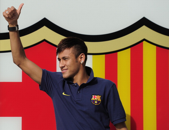 Neymar en su llegada a Barcelona | Getty